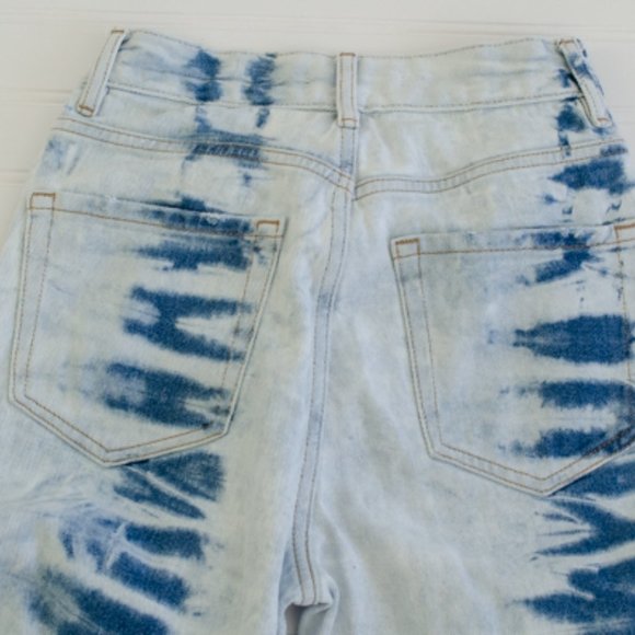 PacSun Tie Dye High Waisted Straight Leg Jeans - Picture 3 of 6